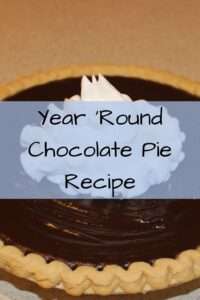 Year 'Round Chocolate Pie Recipe- Dessert