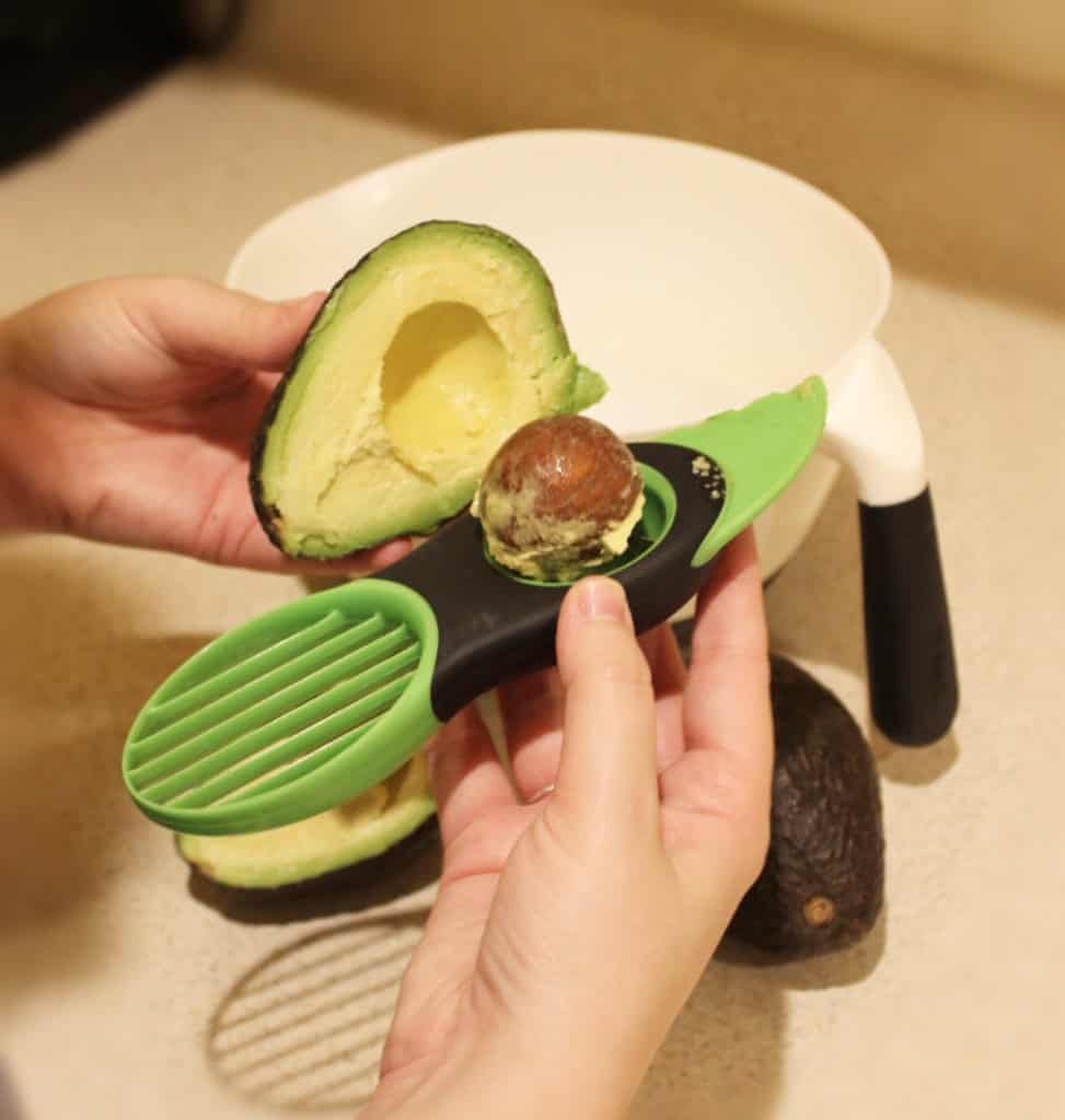 Pitting the Avocado- Taking out the seed