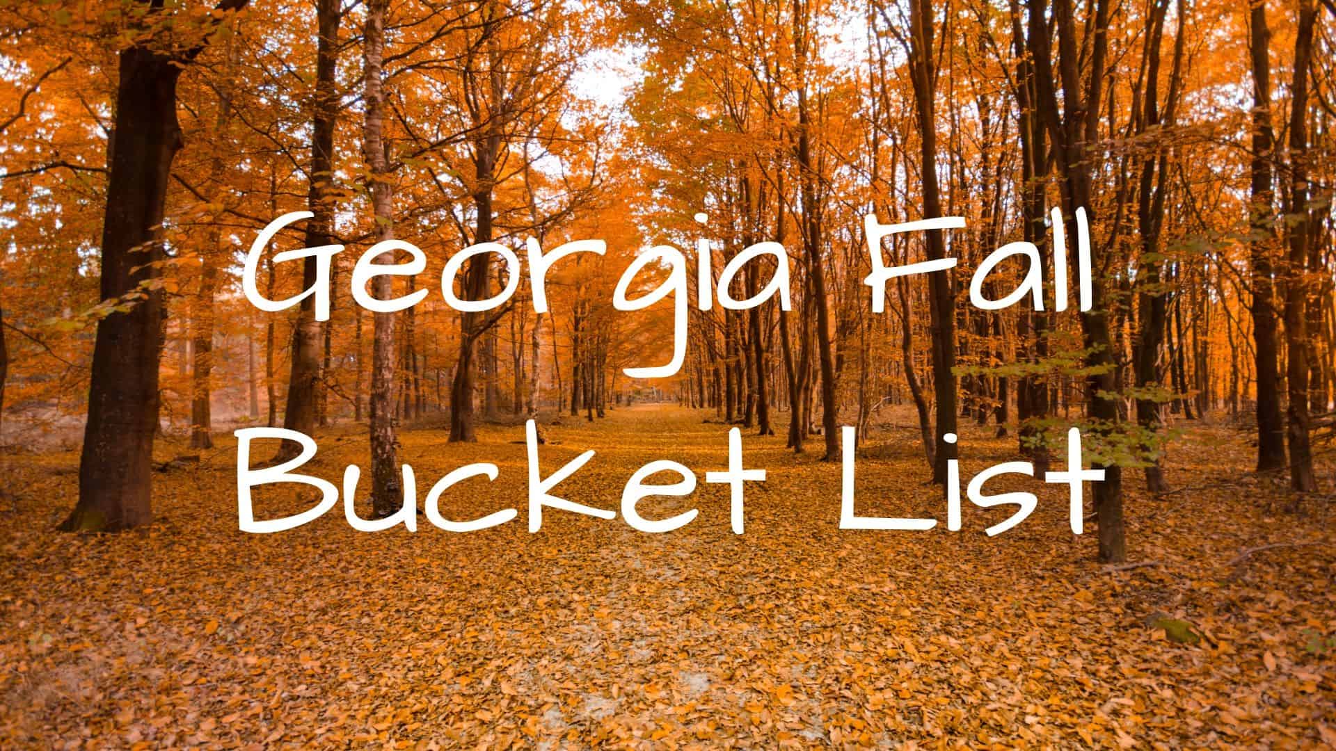 Georgia Fall Bucket List