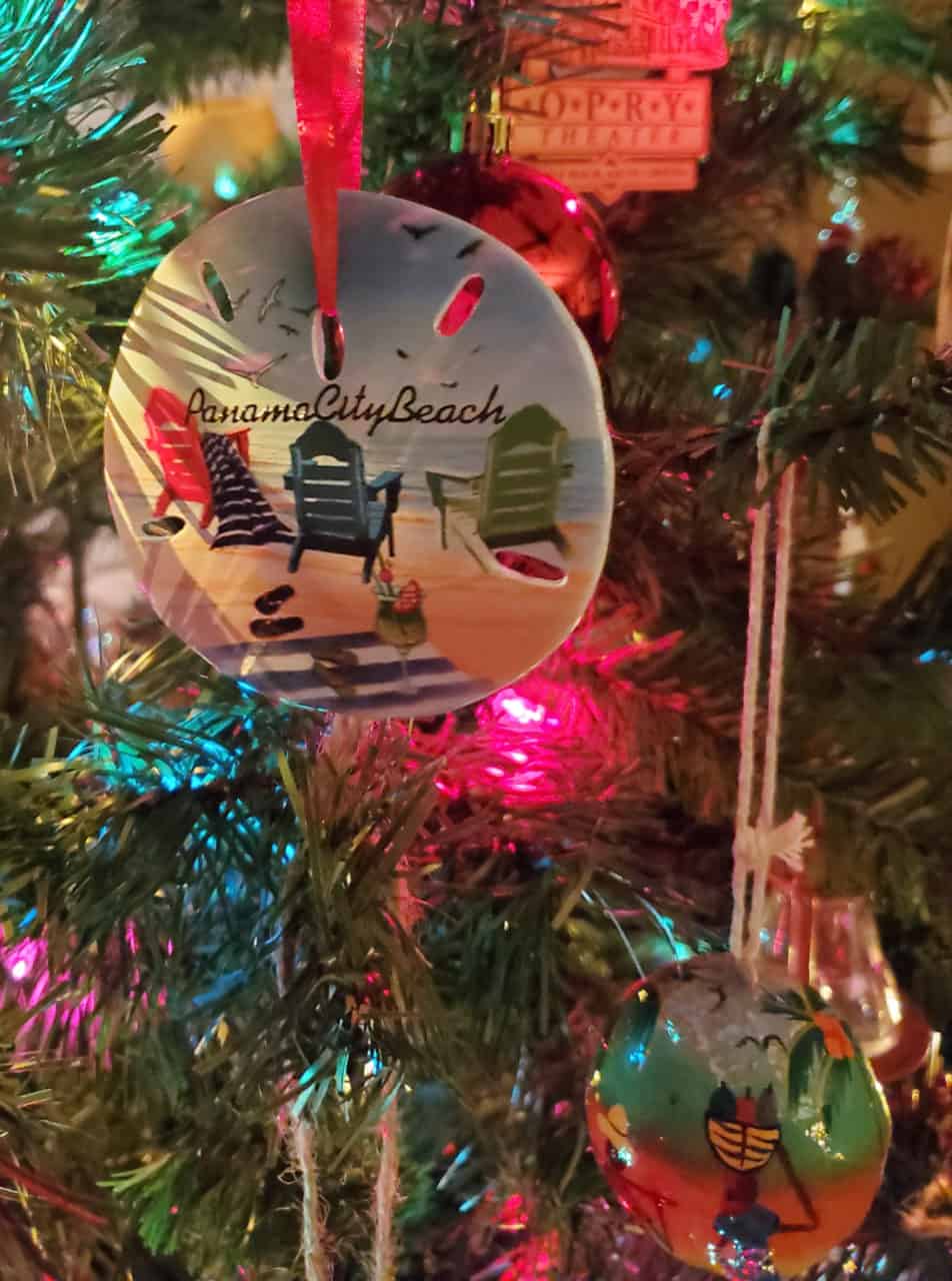 Up close photo of our ornament from Panama City Beach, Florida. 