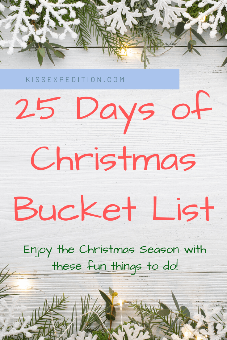 25 days of christmas bucket list