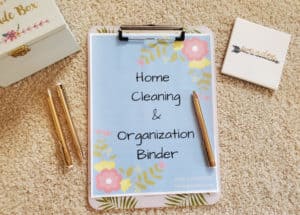 Home Cleaning & Organization Binder
