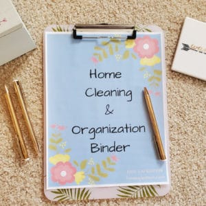 Home Cleaning & Organization Binder