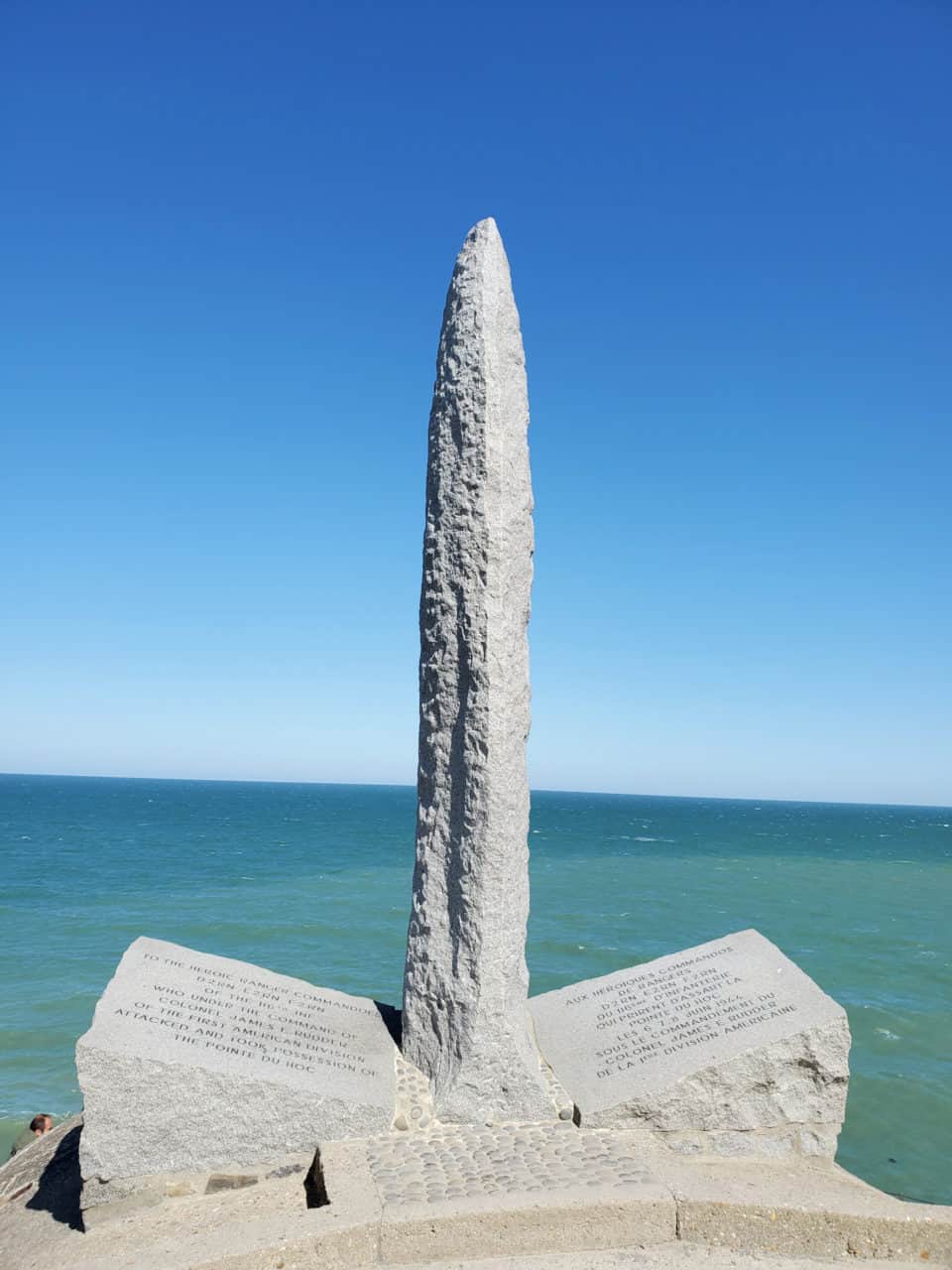 World War II Pointe Du Hoc Ranger Monument.