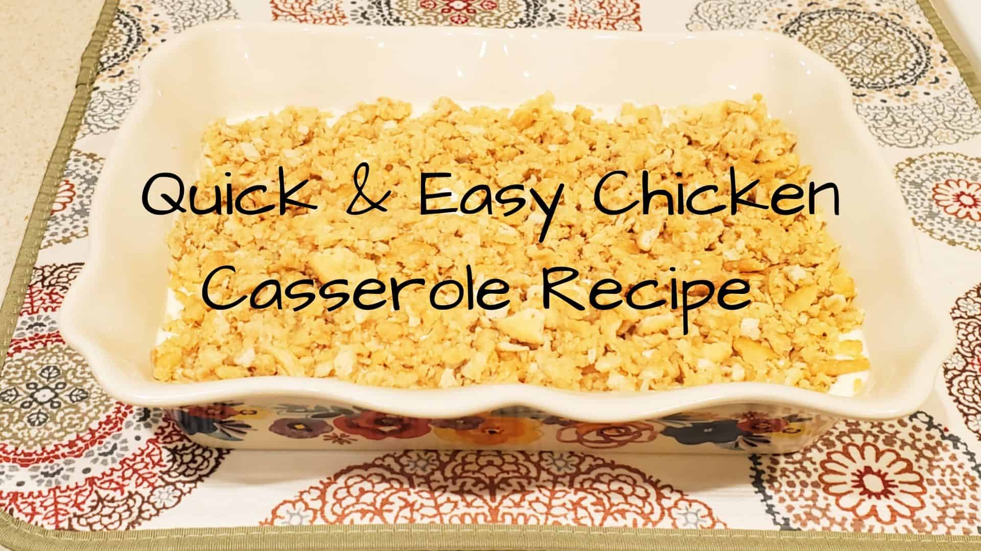 Easy Canned Chicken Casserole Recipe KISS Expedition