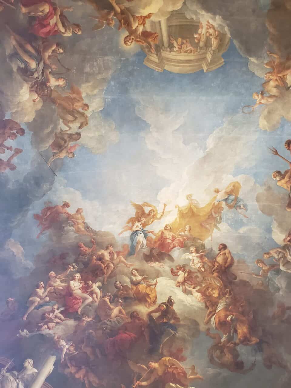 Ceiling in one of the rooms in the Palace of Versailles