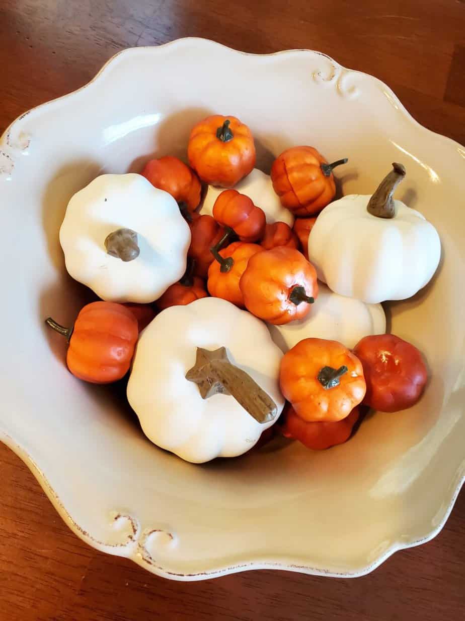 Pumpkin White and Orange Vase Fillers- Fall Decorations